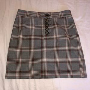 Express Plaid Mini Skirt